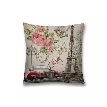 Наволочка декоративная «Романтика Парижа», на молнии, размер 45х45 см