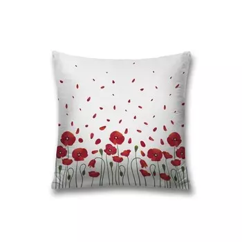 Наволочка декоративная «Маковое поле», на молнии, размер 45х45 см