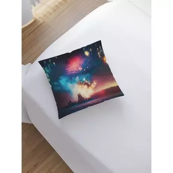 Наволочка декоративная «Салют зимой», на молнии, размер 45х45 см