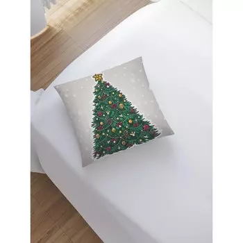 Наволочка декоративная «Ёлочка нарядная», на молнии, размер 45х45 см