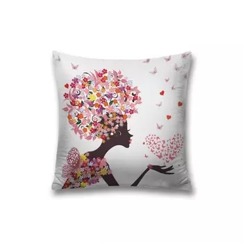 Наволочка декоративная «Цветущие волосы», на молнии, размер 45х45 см