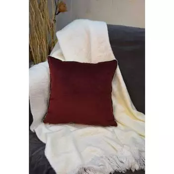 Наволочка «Шарлота», размер 45х45 см, цвет бордовый