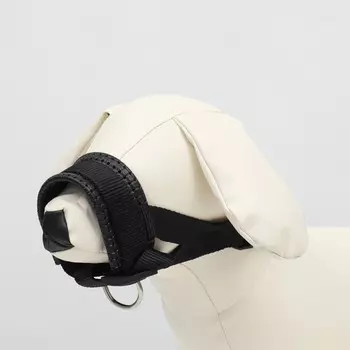 Недоуздок-намордник для собак с подкладом, размер M, ОM 15-26 см, ОШ 13-20 см, черный