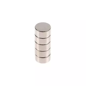 Неодимовый магнит REXANT, диск 10х5 мм, сцепление 2.5 кг, 5 шт.