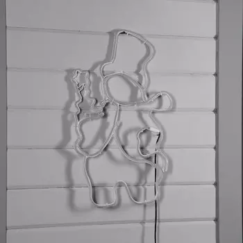 Неоновая фигура «Снеговик», 48 60 см, 448 LED, 220 В, свечение тёплое белое/синее/зелёное/красное