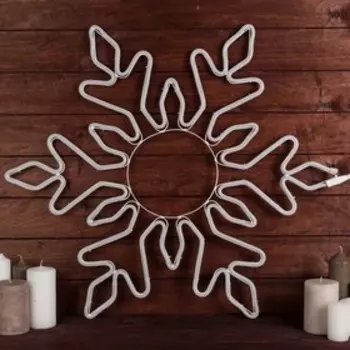 Неоновая фигура «Снежинка», 70 см, 720 LED, 220 В, свечение белое