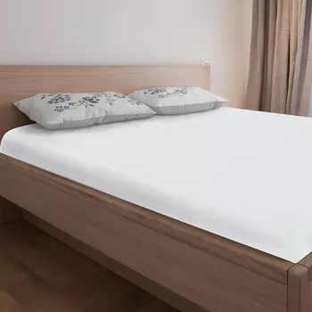 Непромокаемый наматрасник 180х200х25, ткань caress, цвет белый
