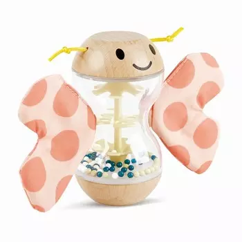 Неваляшка игрушка Hape «Пастель» «Бисерный дождь» «Бабочка»