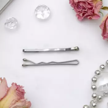 Невидимка для волос 3,2 см (набор 30 шт) серебро