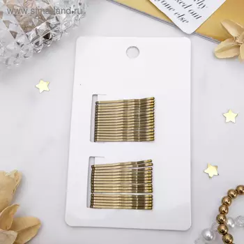 Невидимка для волос 3,2 см (набор 30 шт) золото