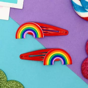 Невидимка для волос "Абель" (набор 2 шт) радуга, 5 см