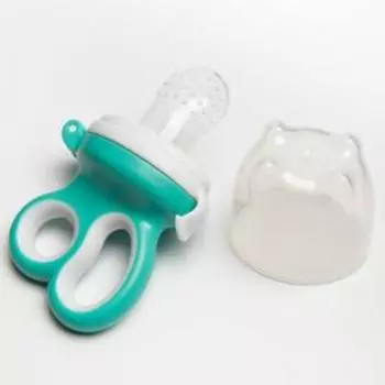 Ниблер с силиконовой сеточкой «Ножнички», цвет бирюзовый