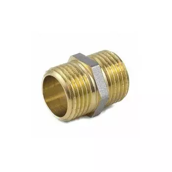 Ниппель Aquasfera 9022-02, 3/4", наружная резьба, никелированная латунь