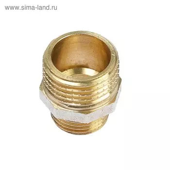 Ниппель OTMO, 1/2"x3/8", наружная/наружная резьба, никелированная латунь