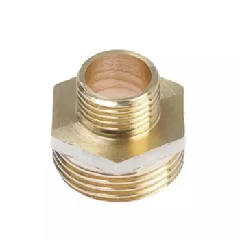 Ниппель OTMO, 1"x1/2", наружная/наружная резьба, никелированная латунь