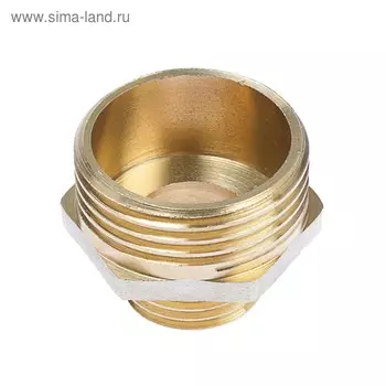 Ниппель OTMO, 1"x1/2", наружная/наружная резьба, никелированная латунь