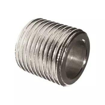 Ниппель переходной AQUALINK, 3/4", наружная резьба, с полной резьбой, никелированная латунь