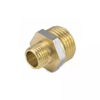 Ниппель переходной Aquasfera 9023-05, 1" x 3/4", наружная резьба, никелированная латунь