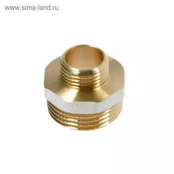 Ниппель переходной "CTM", 1" х 1/2" наружная резьба, никелированная латунь