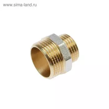 Ниппель переходной "CTM", 3/4" х 1/2" наружная резьба, никелированная латунь