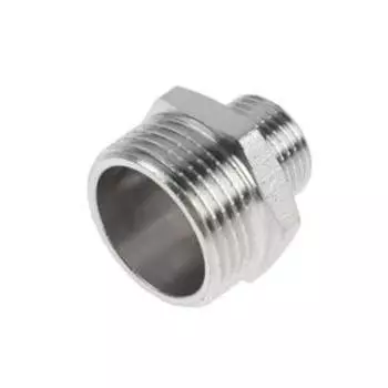 Ниппель переходной STI, 3/4"х3/8", никелированная латунь