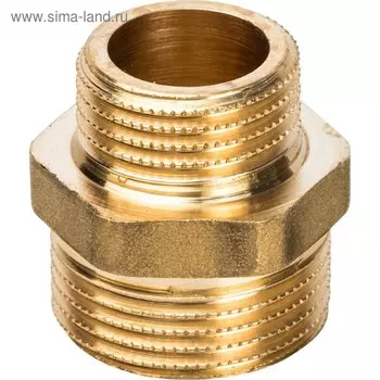 Ниппель переходной STOUT SFT-0003-003412, 3/4" x 1/2", наружная/наружная резьба