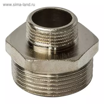 Ниппель переходной STOUT SFT-0004-011434, 1 1/4" x 3/4", наружная резьба, никел. латунь