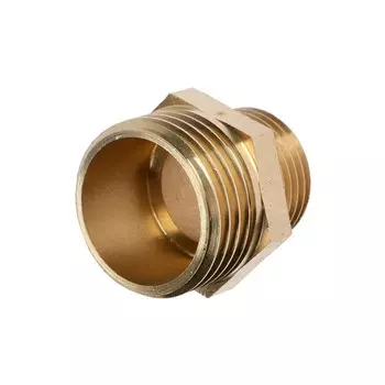 Ниппель переходной ZEIN, 1/2" х 3/8", наружная резьба, латунь, фасовка 5 шт.