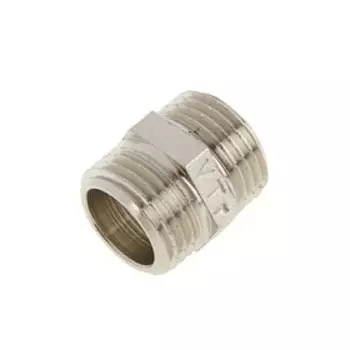 Ниппель Valtec, 1/2", никелированная латунь