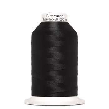 Нить Bulky-Lock 80 текстурированная, 1000м, 730808 (000 чёрный)