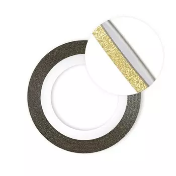 Нить для дизайна ногтей на клеевой основе TNL, 3 мм, перламутровая, золотая