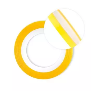 Нить для дизайна ногтей на клеевой основе TNL, 3 мм, лимон