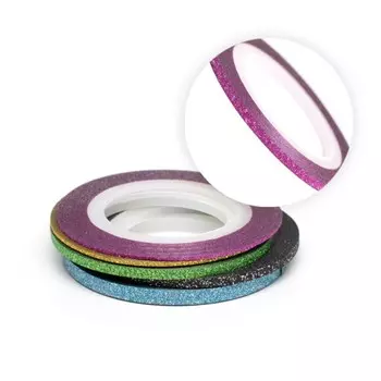 Нить для дизайна ногтей на клеевой основе TNL, 2 мм, перламутровая, малиновая