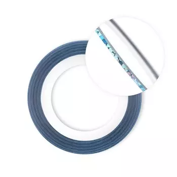 Нить для дизайна ногтей на клеевой основе TNL, голубая голография