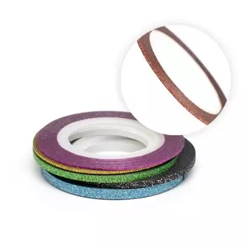 Нить для дизайна ногтей на клеевой основе TNL, перламутровая, оранжевая