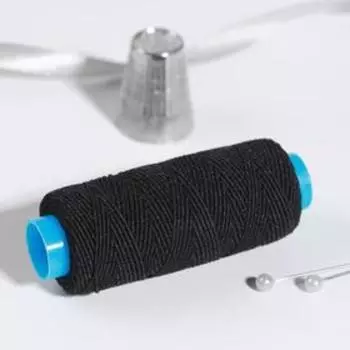 Нитки эластичные, 25 м, цвет чёрный, цена за 1 штуку