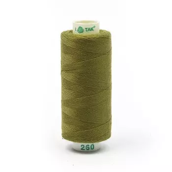 Нитки Dor Tak 40/2, 400 ярд, цвет №260 серый, 10 шт в уп.