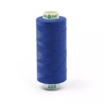 Нитки Dor Tak 40/2, 400 ярд, цвет №406 синий, 10 шт в уп.