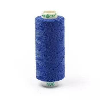 Нитки Dor Tak 40/2, 400 ярд, цвет №406 синий, 10 шт в уп.
