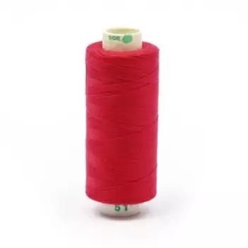 Нитки Dor Tak 40/2, 400 ярд, цвет №512 красный, 10 шт в уп.