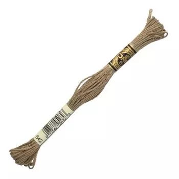 Нитки мулине DMC 117 (642), 12 шт. в упаковке