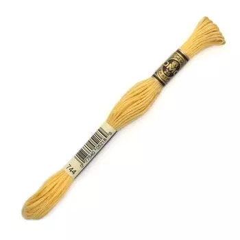 Нитки мулине DMC 117 (744), 12 шт. в упаковке