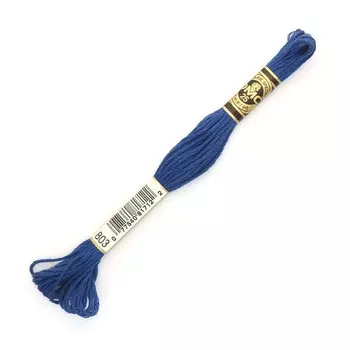 Нитки мулине DMC 117 (803), 12 шт. в упаковке