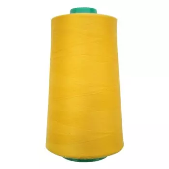 Нитки промышленные 50/2, для тонких тканей, 5000 ярд (209 тёмно-жёлтый)