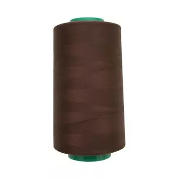 Нитки промышленные 50/2, для тонких тканей, 5000 ярд (385 тёмно-т.шоколад)
