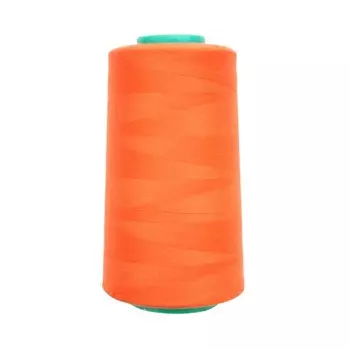 Нитки промышленные 50/2, для тонких тканей, 5000 ярд (218 тёмно-оранжевый)