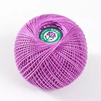 Нитки вязальные "Ирис" 150м/25гр 100% мерсеризованный хлопок (фуксия)