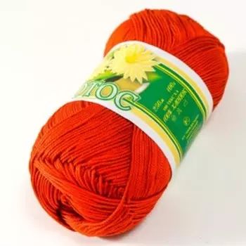 Нитки вязальные "Лотос" 250м/100гр 100% мерсеризованный хлопок цвет 1614