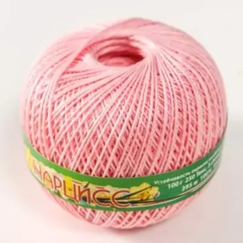 Нитки вязальные "Нарцисс" 395м/100гр 100% мерсеризованный хлопок цвет 1002