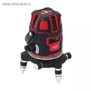 Нивелир лазерный Elitech ЛН 5/2 В-ЗЕЛ, 31.5 В (АА), 15/30 м, 3 луча, кейс